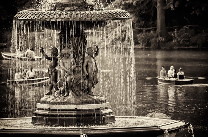 Boating in Central Park by Marc Stecker